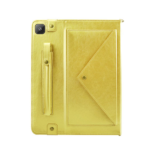 Leather Case Stands Flip Cover L04 Holder for Samsung Galaxy Tab S6 Lite 10.4 SM-P610 Yellow