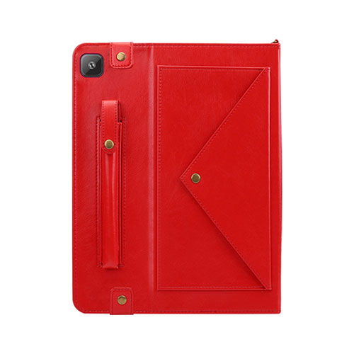 Leather Case Stands Flip Cover L04 Holder for Samsung Galaxy Tab S6 Lite 4G 10.4 SM-P615 Red