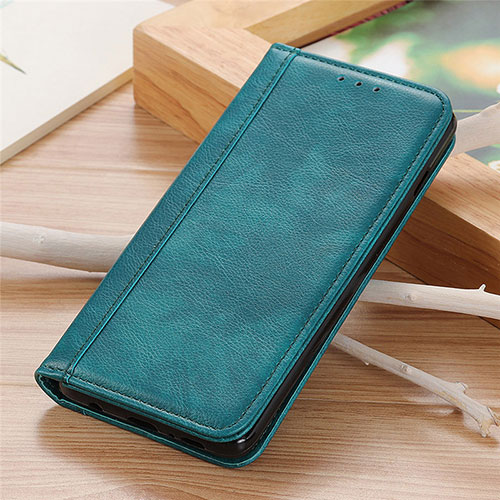 Leather Case Stands Flip Cover L04 Holder for Sharp AQUOS Sense4 Plus Green