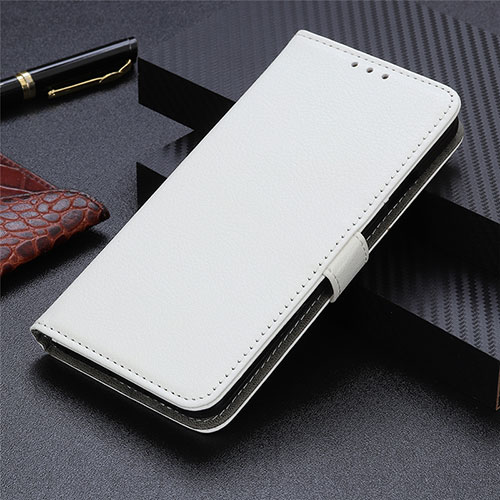 Leather Case Stands Flip Cover L04 Holder for Xiaomi Mi 10T 5G White