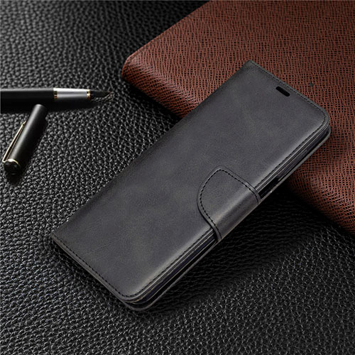 Leather Case Stands Flip Cover L04 Holder for Xiaomi Poco M2 Pro Black