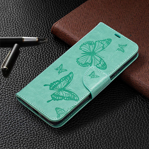 Leather Case Stands Flip Cover L04 Holder for Xiaomi Redmi 9C Matcha Green