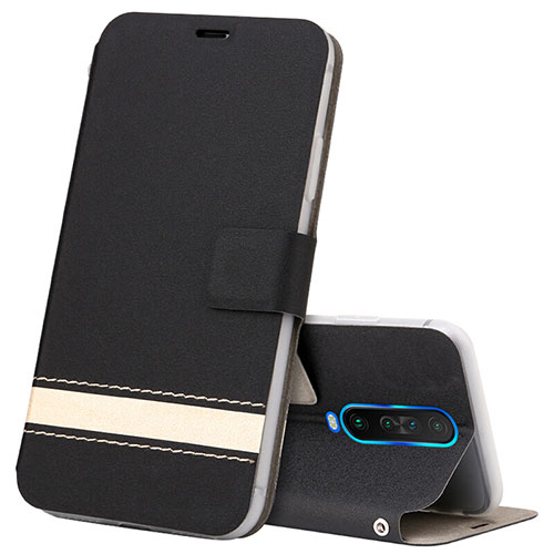 Leather Case Stands Flip Cover L04 Holder for Xiaomi Redmi K30 5G Black
