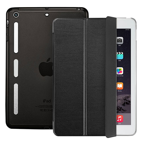 Leather Case Stands Flip Cover L05 for Apple iPad Mini Black