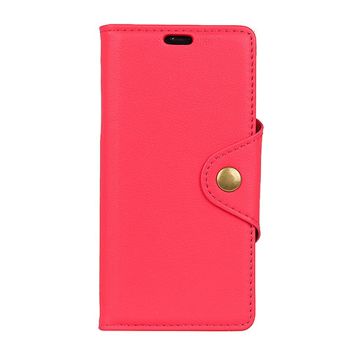 Leather Case Stands Flip Cover L05 Holder for Alcatel 1X (2019) Red