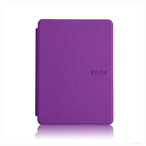 Leather Case Stands Flip Cover L05 Holder for Amazon Kindle Paperwhite 6 inch Purple