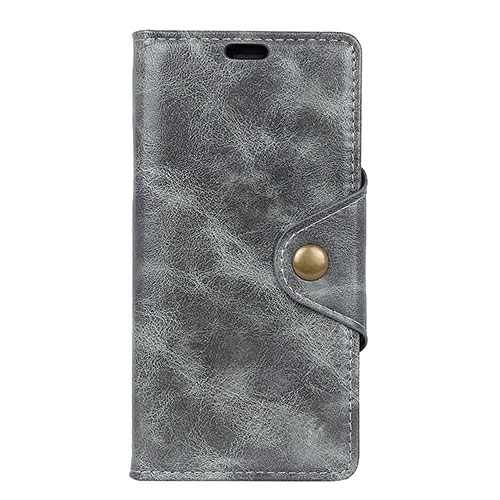 Leather Case Stands Flip Cover L05 Holder for Asus Zenfone 5 ZE620KL Gray