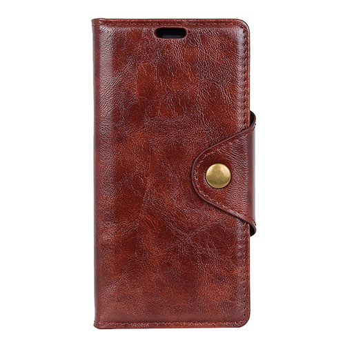 Leather Case Stands Flip Cover L05 Holder for Asus Zenfone Max ZB555KL Brown