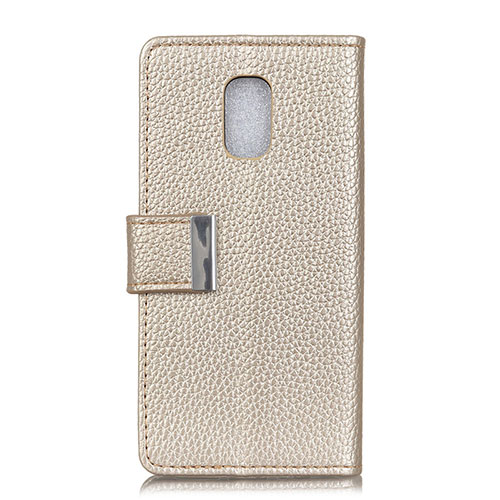 Leather Case Stands Flip Cover L05 Holder for Asus ZenFone V Live Gold