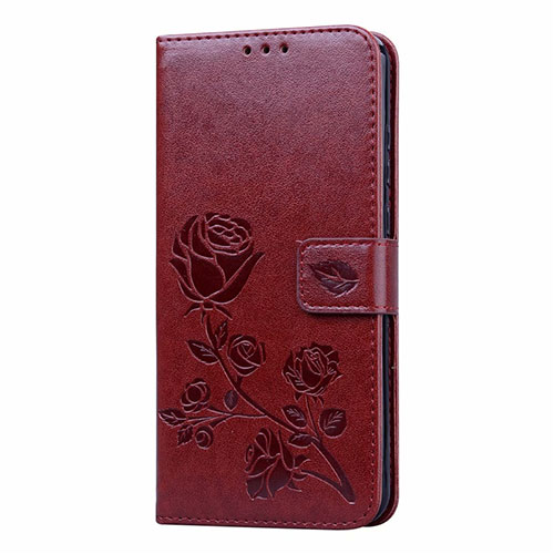 Leather Case Stands Flip Cover L05 Holder for Huawei Honor 9A Brown