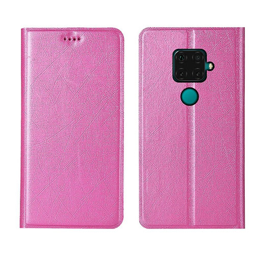 Leather Case Stands Flip Cover L05 Holder for Huawei Mate 30 Lite Pink