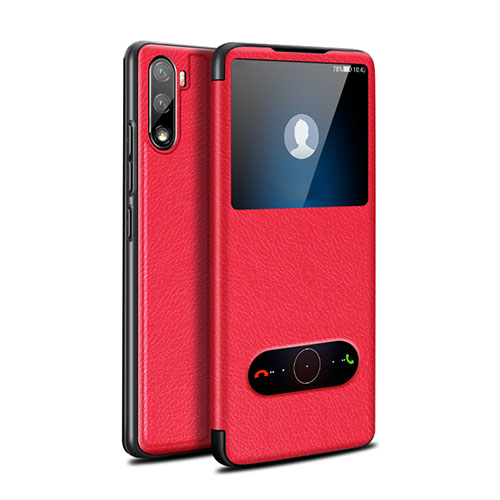 Leather Case Stands Flip Cover L05 Holder for Huawei Mate 40 Lite 5G Red