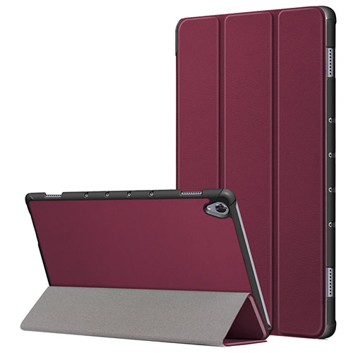 Leather Case Stands Flip Cover L05 Holder for Huawei MatePad 10.8 Red Wine