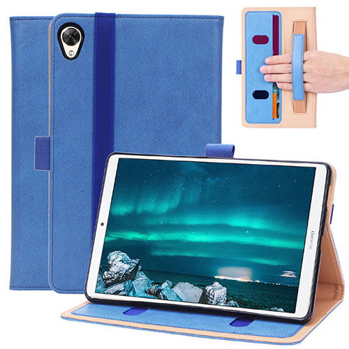 Leather Case Stands Flip Cover L05 Holder for Huawei MediaPad M6 8.4 Blue