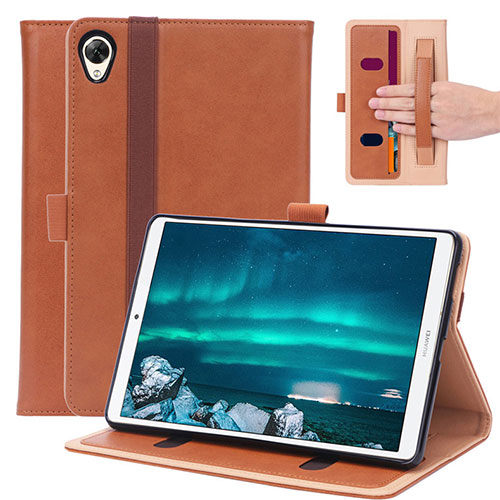 Leather Case Stands Flip Cover L05 Holder for Huawei MediaPad M6 8.4 Brown