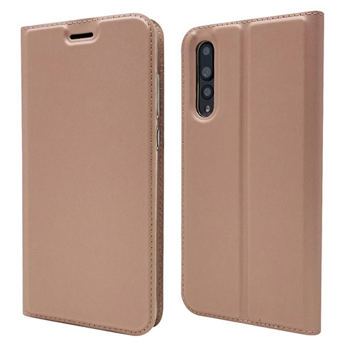Leather Case Stands Flip Cover L05 Holder for Huawei P20 Pro Rose Gold