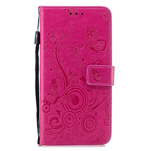 Leather Case Stands Flip Cover L05 Holder for Huawei P30 Hot Pink