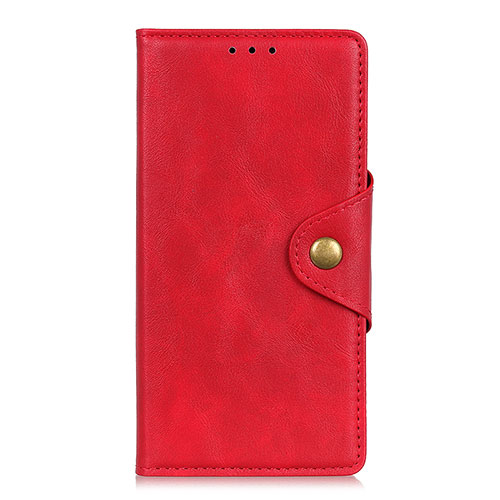 Leather Case Stands Flip Cover L05 Holder for Motorola Moto E7 (2020) Red