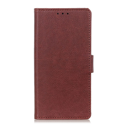 Leather Case Stands Flip Cover L05 Holder for Motorola Moto G Power Brown