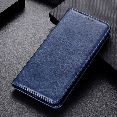 Leather Case Stands Flip Cover L05 Holder for Motorola Moto G9 Plus Blue