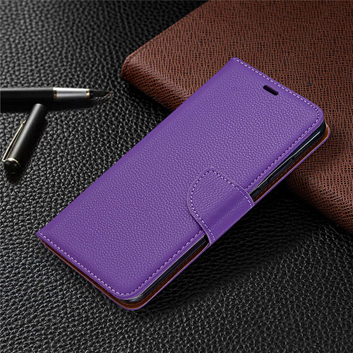 Leather Case Stands Flip Cover L05 Holder for Nokia 5.3 Purple