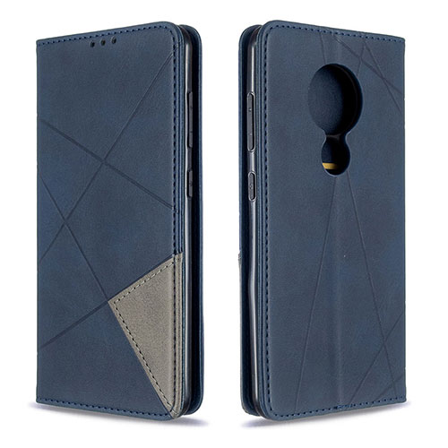 Leather Case Stands Flip Cover L05 Holder for Nokia 7.2 Blue