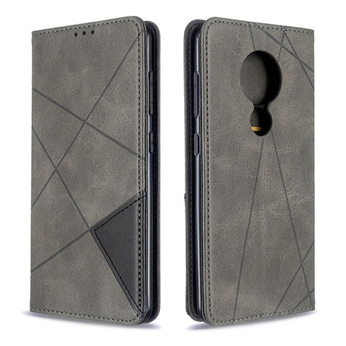 Leather Case Stands Flip Cover L05 Holder for Nokia 7.2 Gray