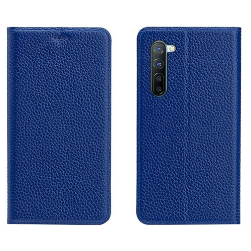 Leather Case Stands Flip Cover L05 Holder for Oppo Find X2 Lite Blue