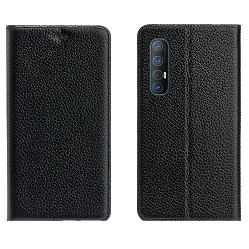 Leather Case Stands Flip Cover L05 Holder for Oppo Find X2 Neo Black