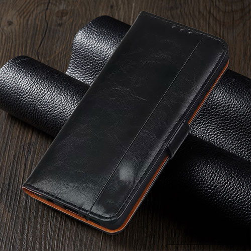 Leather Case Stands Flip Cover L05 Holder for Oppo Reno4 Z 5G Black