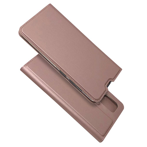 Leather Case Stands Flip Cover L05 Holder for Samsung Galaxy A51 4G Rose Gold