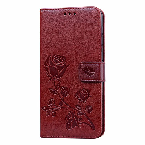 Leather Case Stands Flip Cover L05 Holder for Samsung Galaxy M21s Brown
