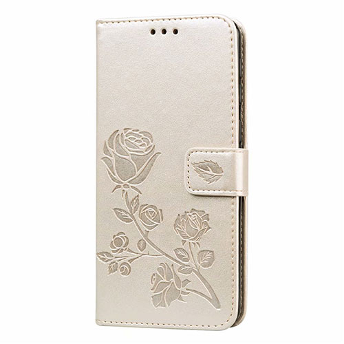Leather Case Stands Flip Cover L05 Holder for Samsung Galaxy M21s Gold