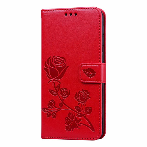 Leather Case Stands Flip Cover L05 Holder for Samsung Galaxy M21s Red