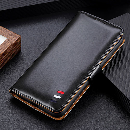 Leather Case Stands Flip Cover L05 Holder for Samsung Galaxy M51 Black