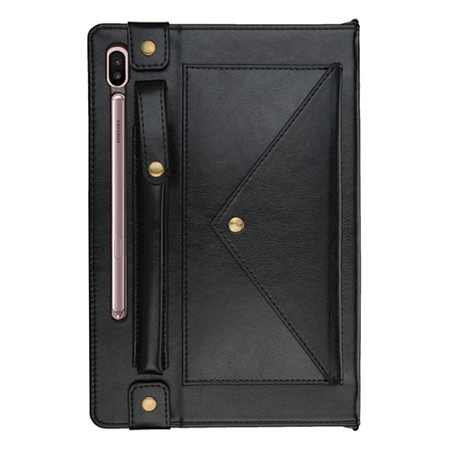 Leather Case Stands Flip Cover L05 Holder for Samsung Galaxy Tab S6 10.5 SM-T860 Black