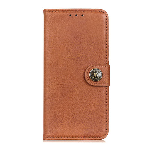Leather Case Stands Flip Cover L05 Holder for Xiaomi Poco X3 Light Brown