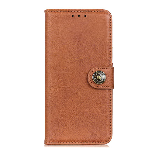 Leather Case Stands Flip Cover L05 Holder for Xiaomi Poco X3 Pro Light Brown