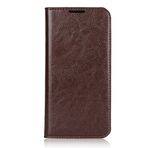Leather Case Stands Flip Cover L05 Holder for Xiaomi Redmi Note 7 Pro Brown