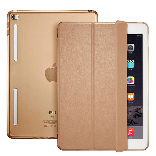 Leather Case Stands Flip Cover L06 for Apple iPad Mini 4 Brown