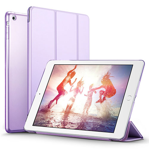 Leather Case Stands Flip Cover L06 for Apple iPad Mini Purple