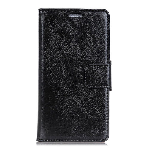 Leather Case Stands Flip Cover L06 Holder for Alcatel 1X (2019) Black