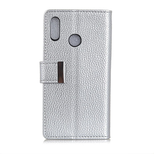 Leather Case Stands Flip Cover L06 Holder for Asus Zenfone 5 ZS620KL Silver