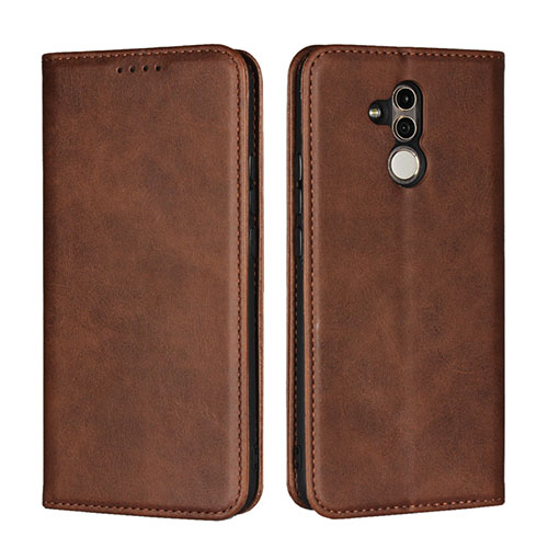 Leather Case Stands Flip Cover L06 Holder for Huawei Mate 20 Lite Brown