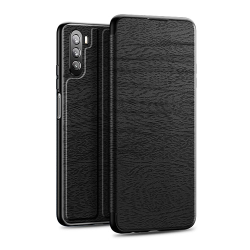 Leather Case Stands Flip Cover L06 Holder for Huawei Mate 40 Lite 5G Black