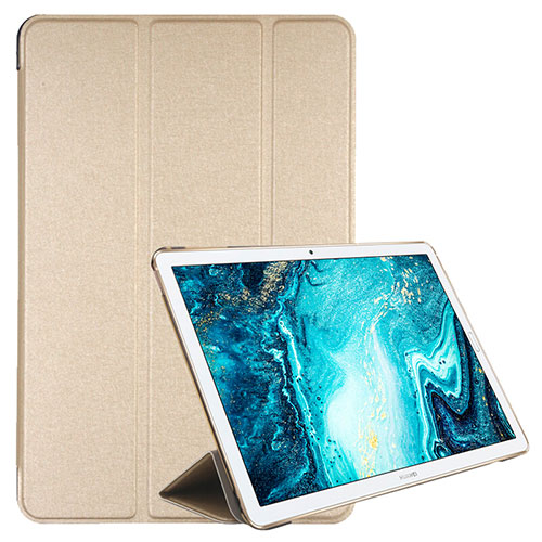 Leather Case Stands Flip Cover L06 Holder for Huawei MediaPad M6 10.8 Gold