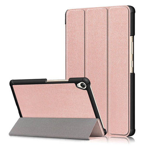 Leather Case Stands Flip Cover L06 Holder for Huawei MediaPad M6 8.4 Rose Gold
