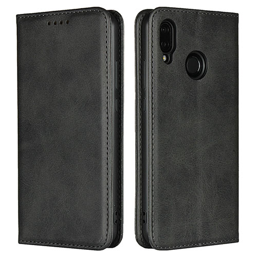 Leather Case Stands Flip Cover L06 Holder for Huawei Nova 3e Black