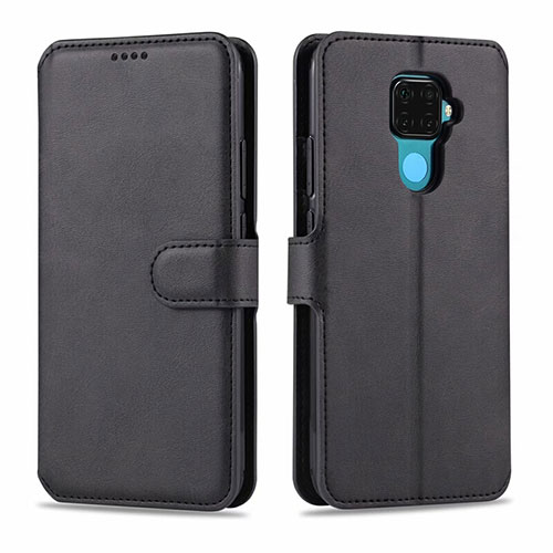 Leather Case Stands Flip Cover L06 Holder for Huawei Nova 5z Black