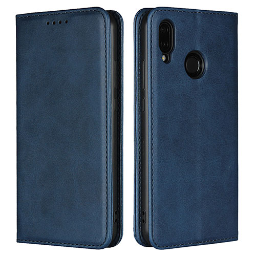 Leather Case Stands Flip Cover L06 Holder for Huawei P20 Lite Blue